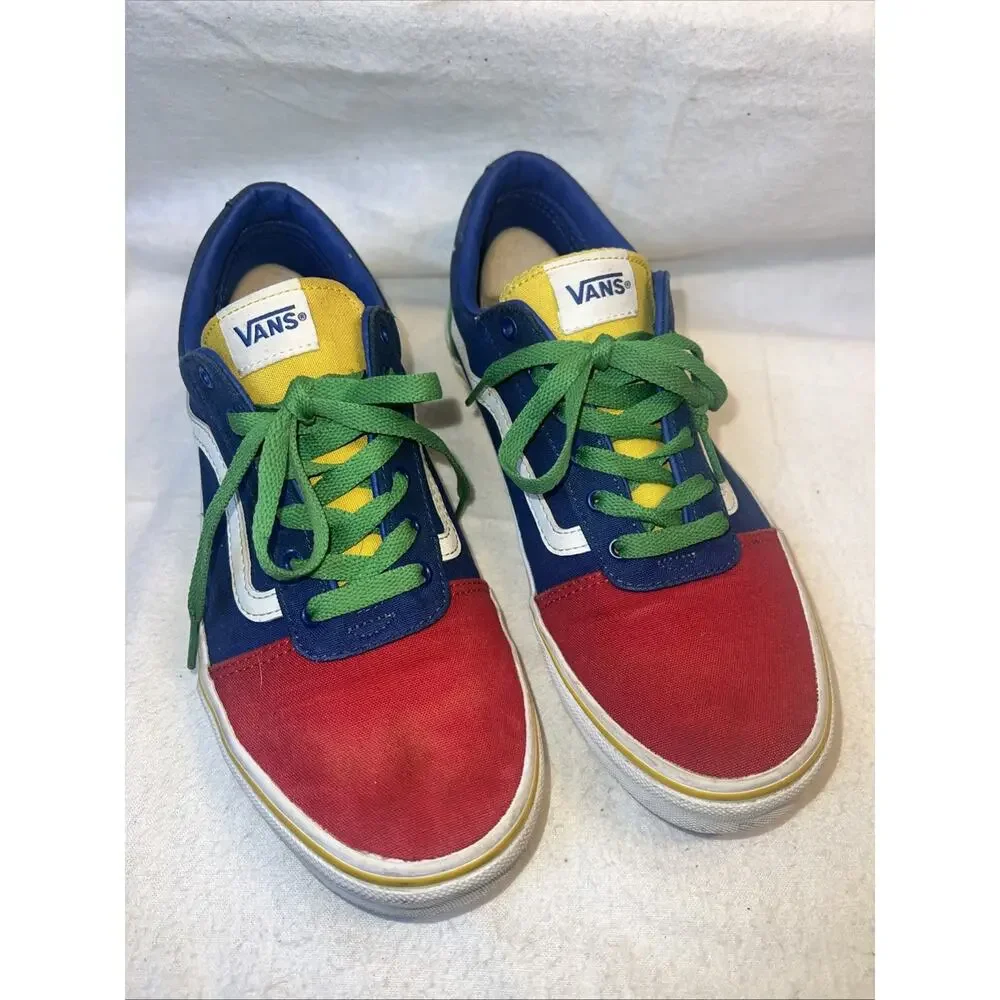 Vans Old Skool Off The Wall Primary Block Colors Youth Size 7 Skater Shoes‎